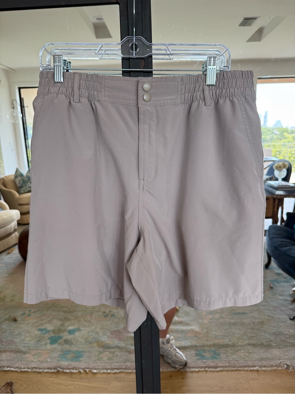 BURLEBO Men's Athletic Shorts - Taupe